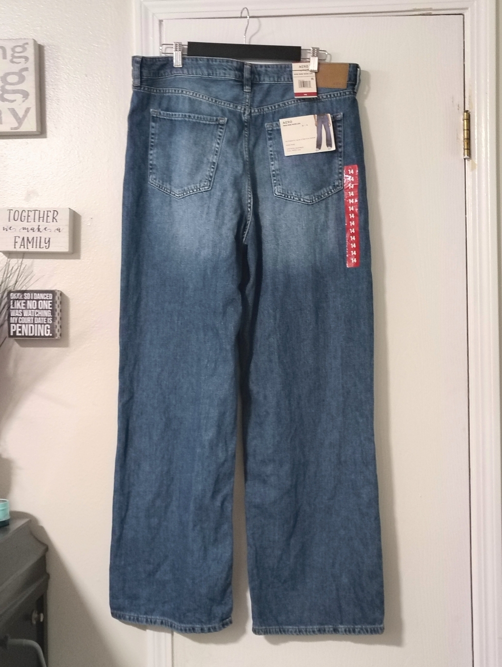 NWT Aeropostale High-Rise Wide Leg Jean Women's 14 Bohemian Vintage Vibes Retro - Picture 12 of 12